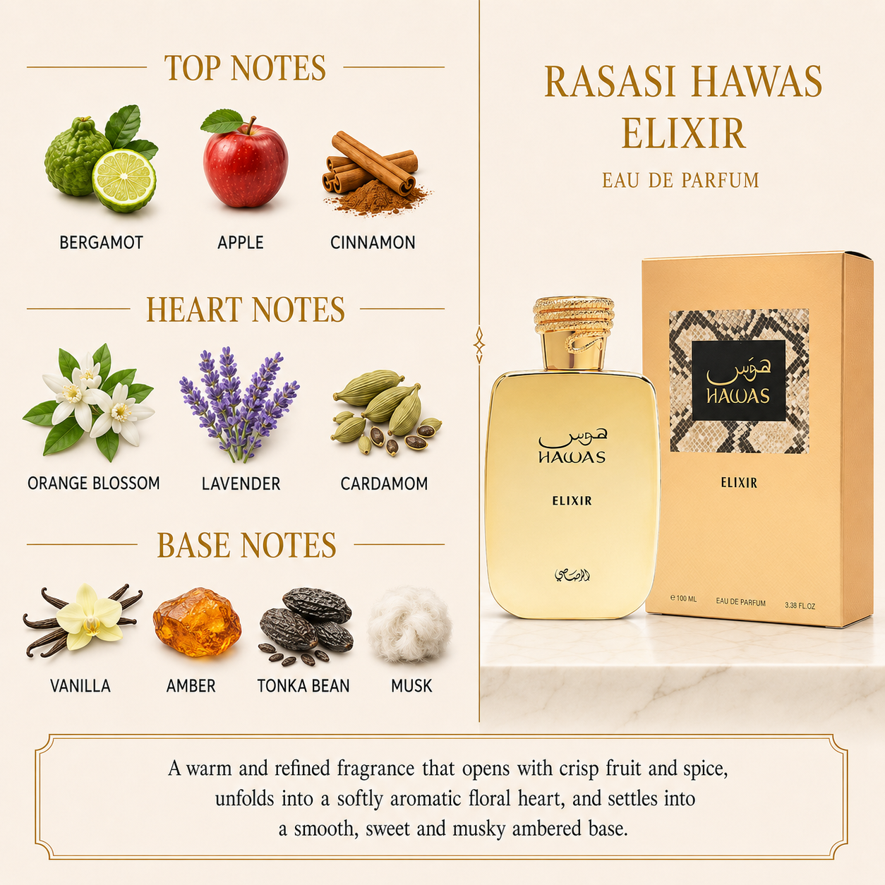 Rasasi Hawas Elixir Men's EDP 3.4 (100ml)