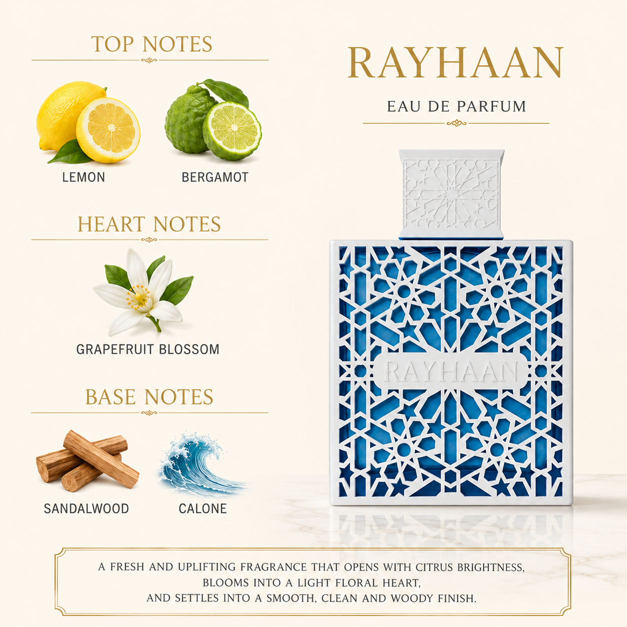 Rayhaan Azul EDP Unisex 3.4 oz (100 ml)