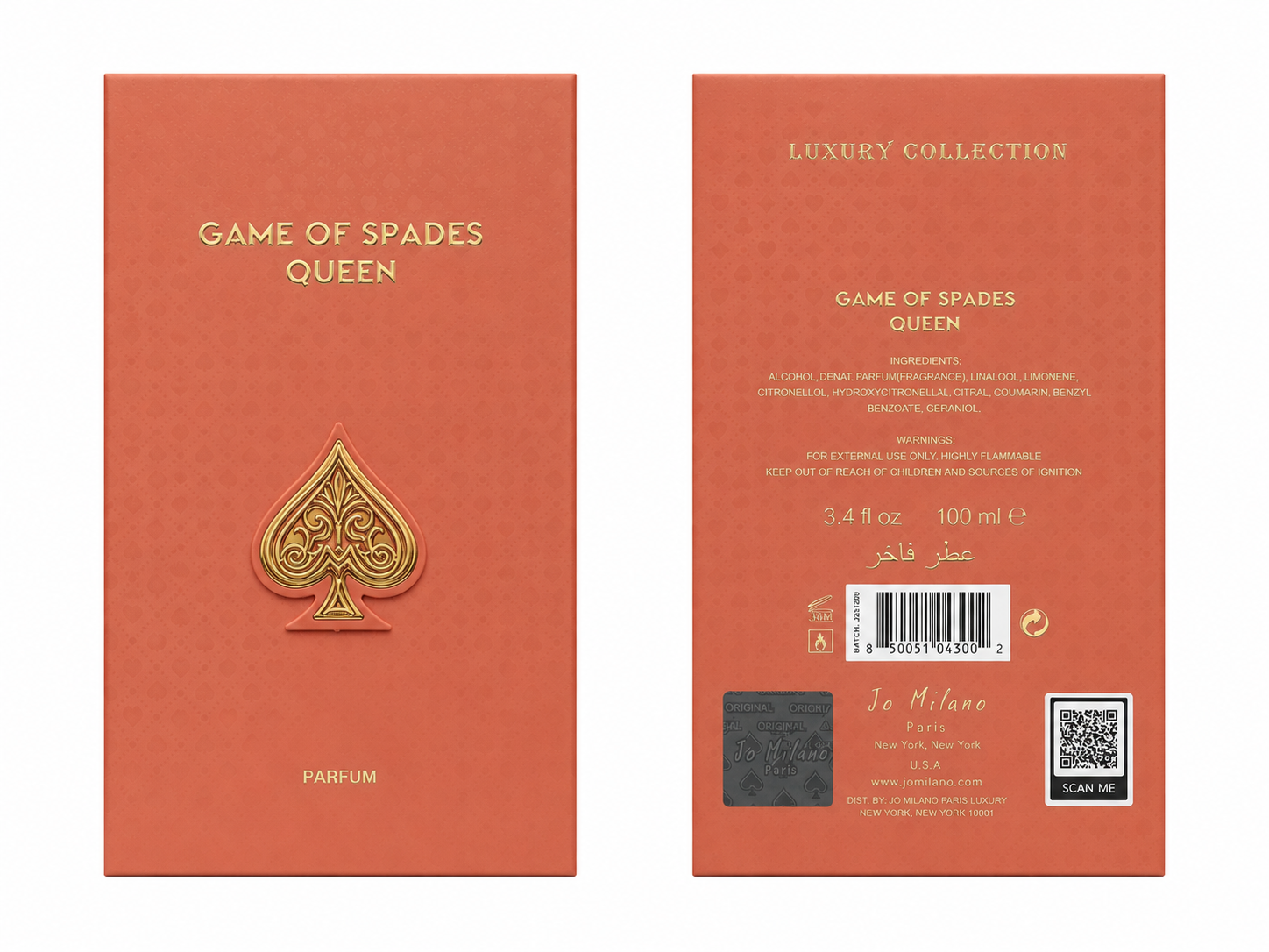 Jo Milano Game Of Spades Queen Parfum 3.4 oz (100 ml)