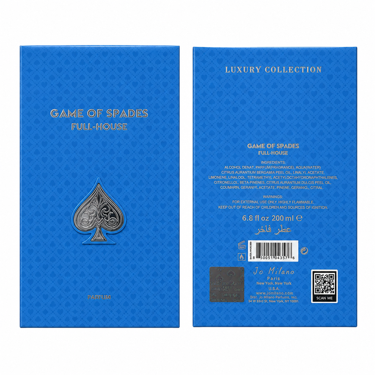 Jo Milano Unisex Game Of Spades Full-House Parfum 3.4 oz (100ml)
