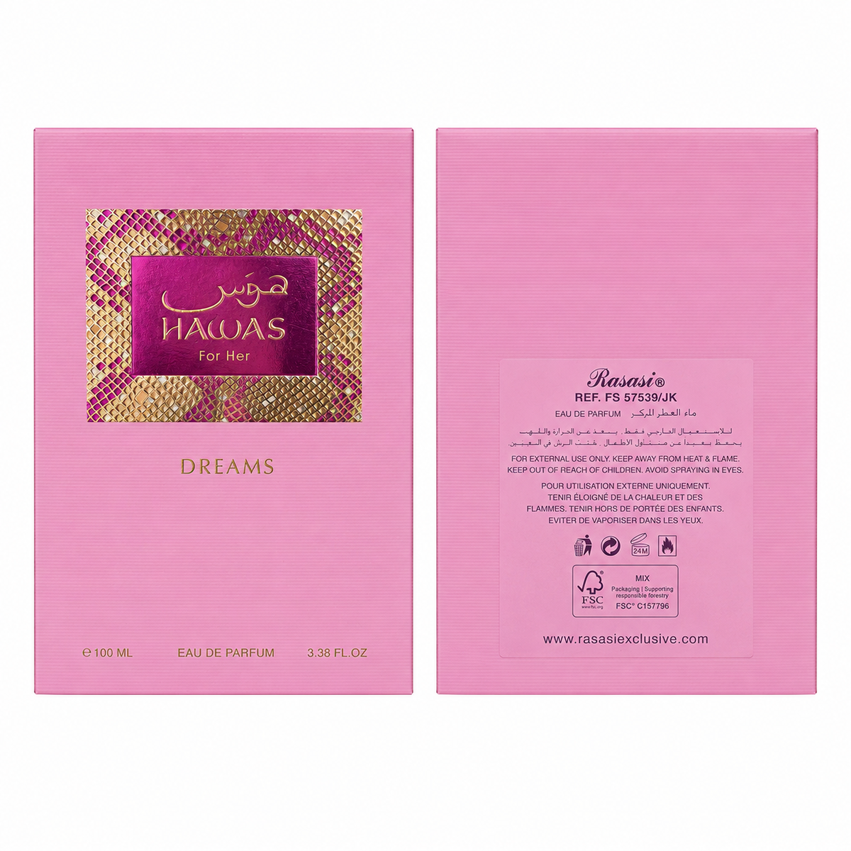 Rasasi Hawas Dreams Ladies EDP 3.4 oz (100 ml)