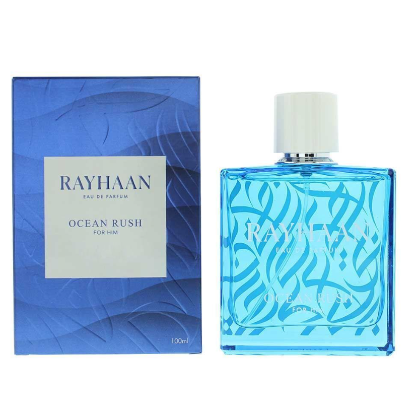 Rayhaan Men's Ocean Rush EDP Spray 3.38 oz (100ml)