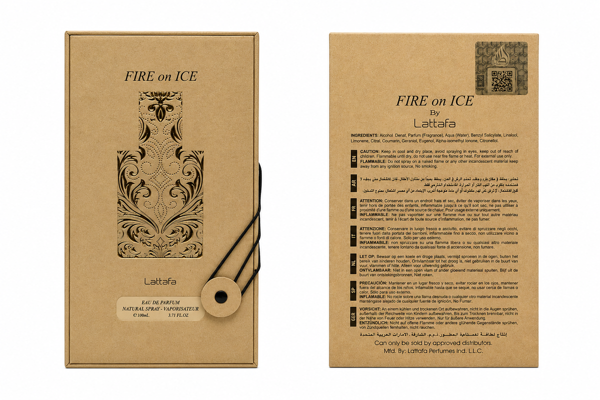 Lattafa Fire on Ice Unisex EDP 3.7 oz (100ml)