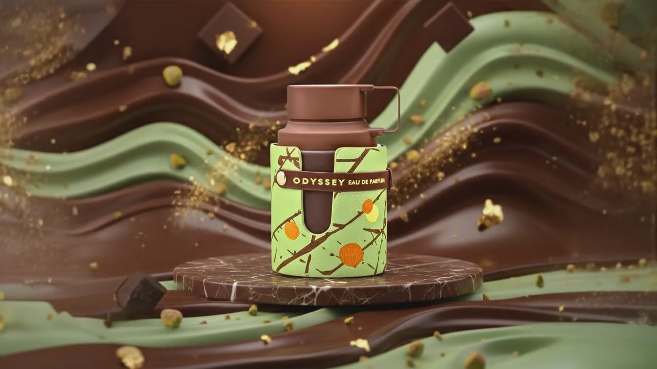Load video: Odyssey Dubai Chocolat by Armaf Men's EDP Spray 3.4 oz (100ml)