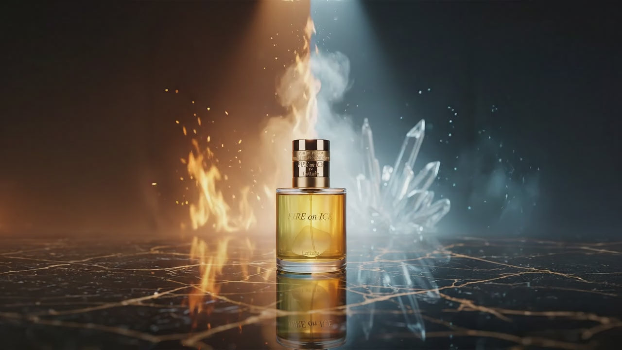 Load video: Lattafa Fire on Ice Unisex EDP 3.7 oz (100ml)